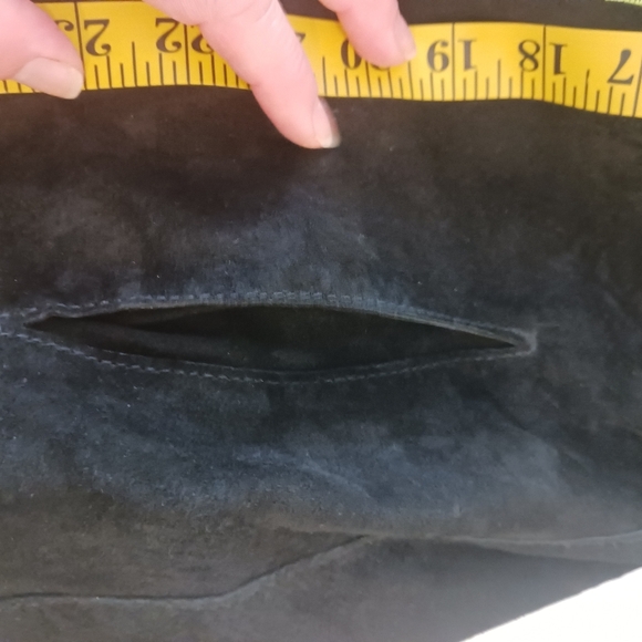 Vintage Size Large Avanti Womens Suede Jacket Leather Black Floral Embroidered - Picture 15 of 16